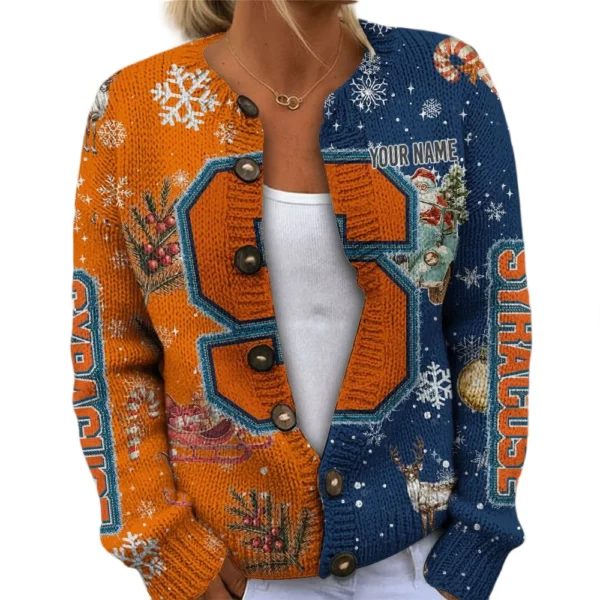 Syracuse Orange Women’s Knit Cardigan Sweater New 2026 Customize Name
