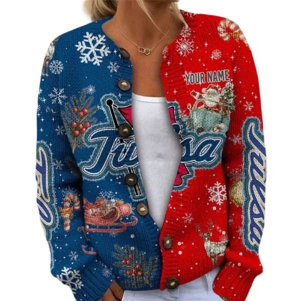 Tulsa Golden Hurricane Women’s Knit Cardigan Sweater New 2026 Customize Name