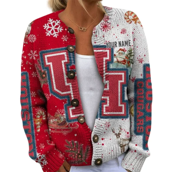 Houston Cougars Knit Sweater New 2026 Customize Name For Women