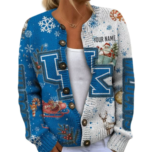 Kentucky Wildcats Women’s Knit Cardigan Sweater New 2026 Customize Name