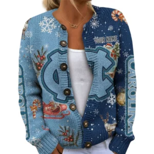 North Carolina Tar Heels Women’s Knit Cardigan Sweater New 2026 Customize Name