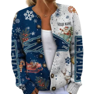 Nevada Wolf Pack Women’s Knit Cardigan Sweater New 2026 Customize Name