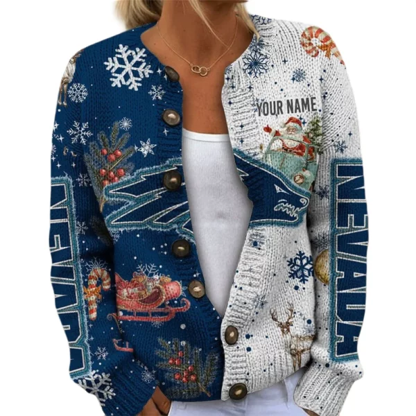 Nevada Wolf Pack Women’s Knit Cardigan Sweater New 2026 Customize Name