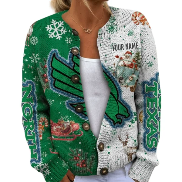 North Texas Mean Women’s Knit Cardigan Sweater New 2026 Customize Name