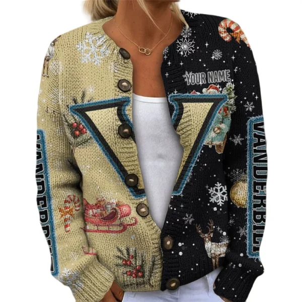 Vanderbilt Commodores Women’s Knit Cardigan Sweater New 2026 Customize Name