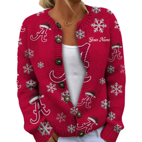 Alabama Crimson Tide Women’s Knit Cardigan Sweater New 2026 Limited Customize Name