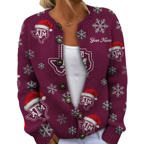 Texas A&M Aggies Women’s Knit Cardigan Sweater New 2026 Limited Customize Name
