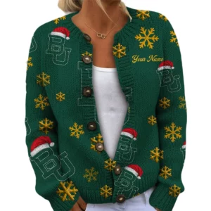 Baylor Bears Women’s Knit Cardigan Sweater New 2026 Limited Customize Name