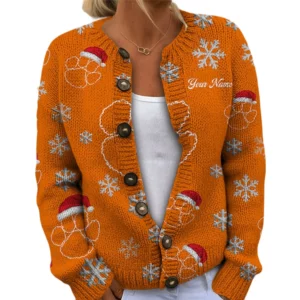 Clemson Tigers Women’s Knit Cardigan Sweater New 2026 Limited Customize Name