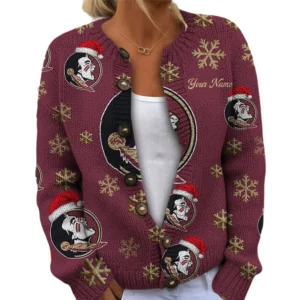 Florida State Seminoles Women’s Knit Cardigan Sweater New 2026 Limited Customize Name