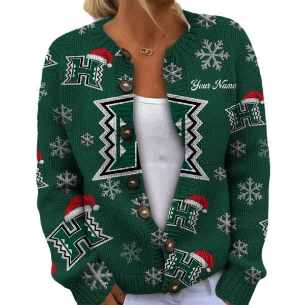 Hawaii Rainbow Warriors Women’s Knit Cardigan Sweater New 2026 Limited Customize Name
