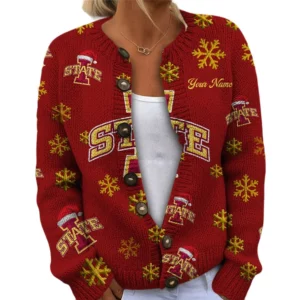 Iowa State Cyclones Women’s Knit Cardigan Sweater New 2026 Limited Customize Name