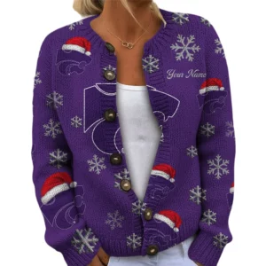 Kansas State Wildcats Women’s Knit Cardigan Sweater New 2026 Limited Customize Name