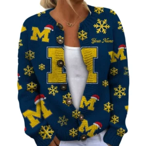 Michigan Wolverines Women’s Knit Cardigan Sweater New 2026 Limited Customize Name