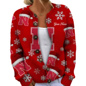 Nebraska Cornhuskers Women’s Knit Cardigan Sweater New 2026 Limited Customize Name