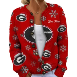 Georgia Bulldogs Women’s Knit Cardigan Sweater New 2026 Limited Customize Name