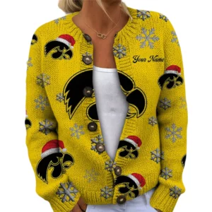 Iowa Hawkeyes Women’s Knit Cardigan Sweater New 2026 Limited Customize Name