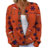Illinois Fighting Illini Women’s Knit Cardigan Sweater New 2026 Limited Customize Name