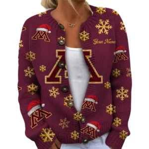 Minnesota Golden Gophers Women’s Knit Cardigan Sweater New 2026 Limited Customize Name