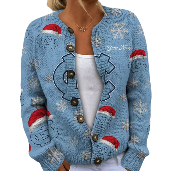 North Carolina Tar Heels Women’s Knit Cardigan Sweater New 2026 Limited Customize Name