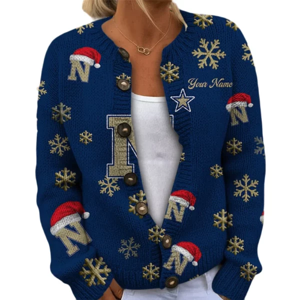 Navy Midshipmen Women’s Knit Cardigan Sweater New 2026 Limited Customize Name