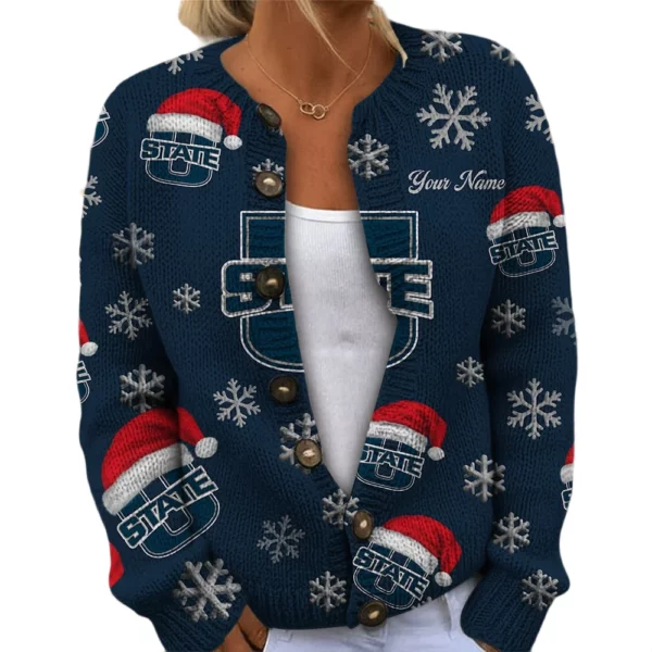 Utah State Aggies Women’s Knit Cardigan Sweater New 2026 Limited Customize Name