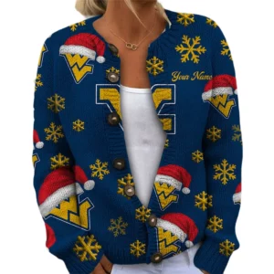 West Virginia Mountaineers Women’s Knit Cardigan Sweater New 2026 Limited Customize Name