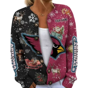 Arizona Cardinals Women’s Knit Cardigan Sweater New 2026 Customize Name