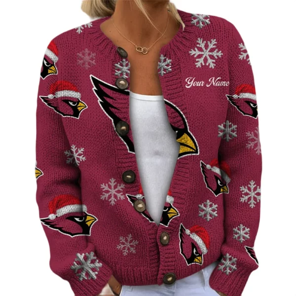 Arizona Cardinals Women’s Knit Cardigan Sweater New 2026 Limited Customize Name