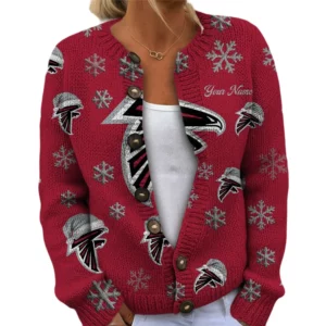 Atlanta Falcons Women’s Knit Cardigan Sweater New 2026 Limited Customize Name