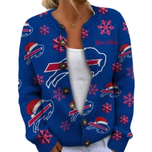 Buffalo Bills Women’s Knit Cardigan Sweater New 2026 Limited Customize Name