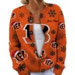 Cincinnati Bengals Women’s Knit Cardigan Sweater New 2026 Limited Customize Name