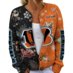 Cincinnati Bengals Women’s Knit Cardigan Sweater New 2026 Customize Name