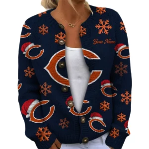 Chicago Bears Women’s Knit Cardigan Sweater New 2026 Limited Customize Name