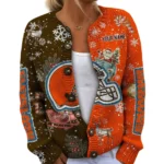 Cleveland Browns Women’s Knit Cardigan Sweater New 2026 Customize Name