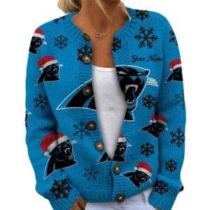 Carolina Panthers Women’s Knit Cardigan Sweater New 2026 Limited Customize Name