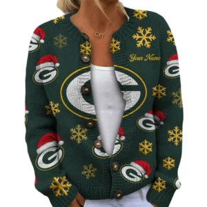 Green Bay Packers Women’s Knit Cardigan Sweater New 2026 Limited Customize Name