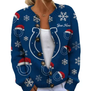 Indianapolis Colts Women’s Knit Cardigan Sweater New 2026 Limited Customize Name