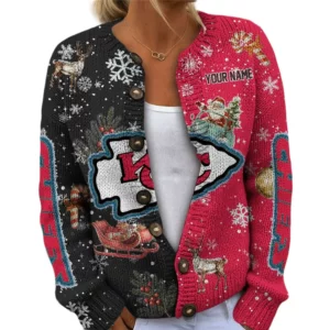 Kansas City Chiefs Women’s Knit Cardigan Sweater New 2026 Customize Name