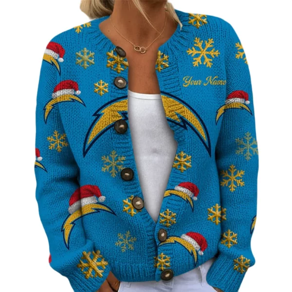 Los Angeles Chargers Women’s Knit Cardigan Sweater New 2026 Limited Customize Name
