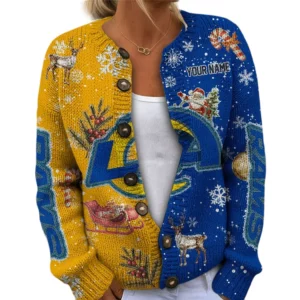 Los Angeles Rams Women’s Knit Cardigan Sweater New 2026 Customize Name