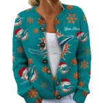 Miami Dolphins Women’s Knit Cardigan Sweater New 2026 Limited Customize Name