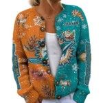 Miami Dolphins Women’s Knit Cardigan Sweater New 2026 Customize Name