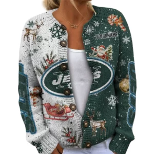 New York Jets Women’s Knit Cardigan Sweater New 2026 Customize Name