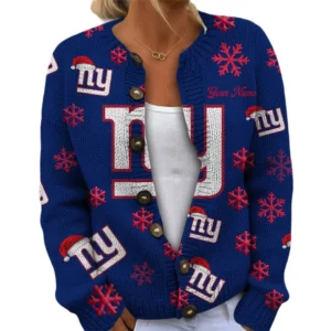New York Giants Women’s Knit Cardigan Sweater New 2026 Limited Customize Name