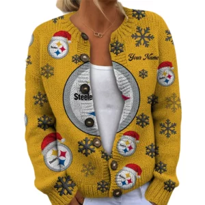 Pittsburgh Steelers Women’s Knit Cardigan Sweater New 2026 Limited Customize Name
