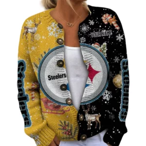 Pittsburgh Steelers Women’s Knit Cardigan Sweater New 2026 Customize Name