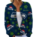 Seattle Seahawks Women’s Knit Cardigan Sweater New 2026 Limited Customize Name