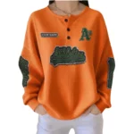 Athletics Women’s Waffle Knit Button-Front Long Sleeve Shirt New 2026 Personalize Name