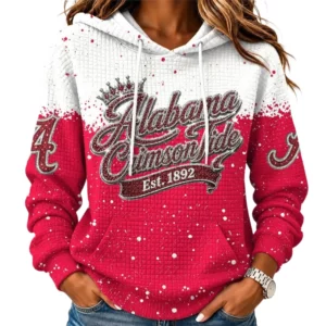 Alabama Crimson Tide Women's Waffle Pullover Hoodie Limited